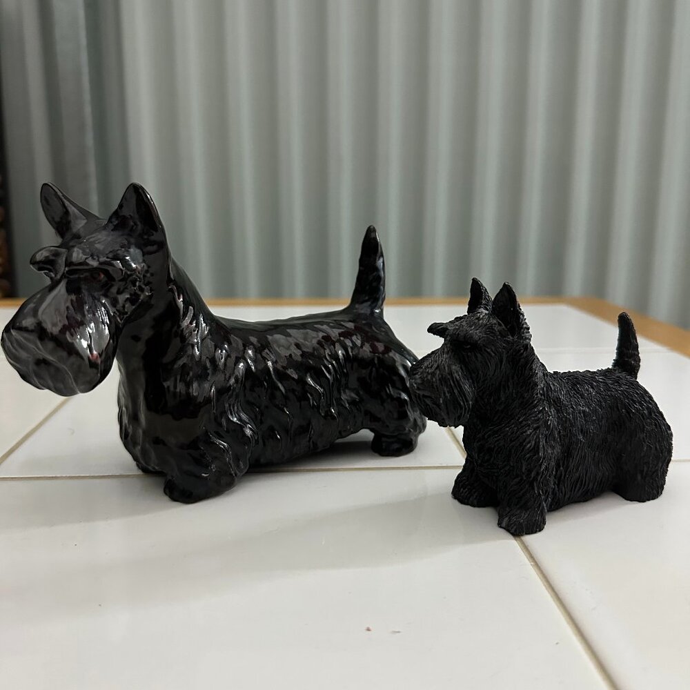 Scottish Terriers: ceramic and bone china figurines
